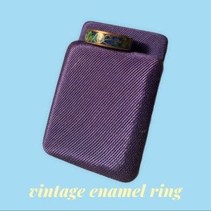 vintage turquoise enamel ring